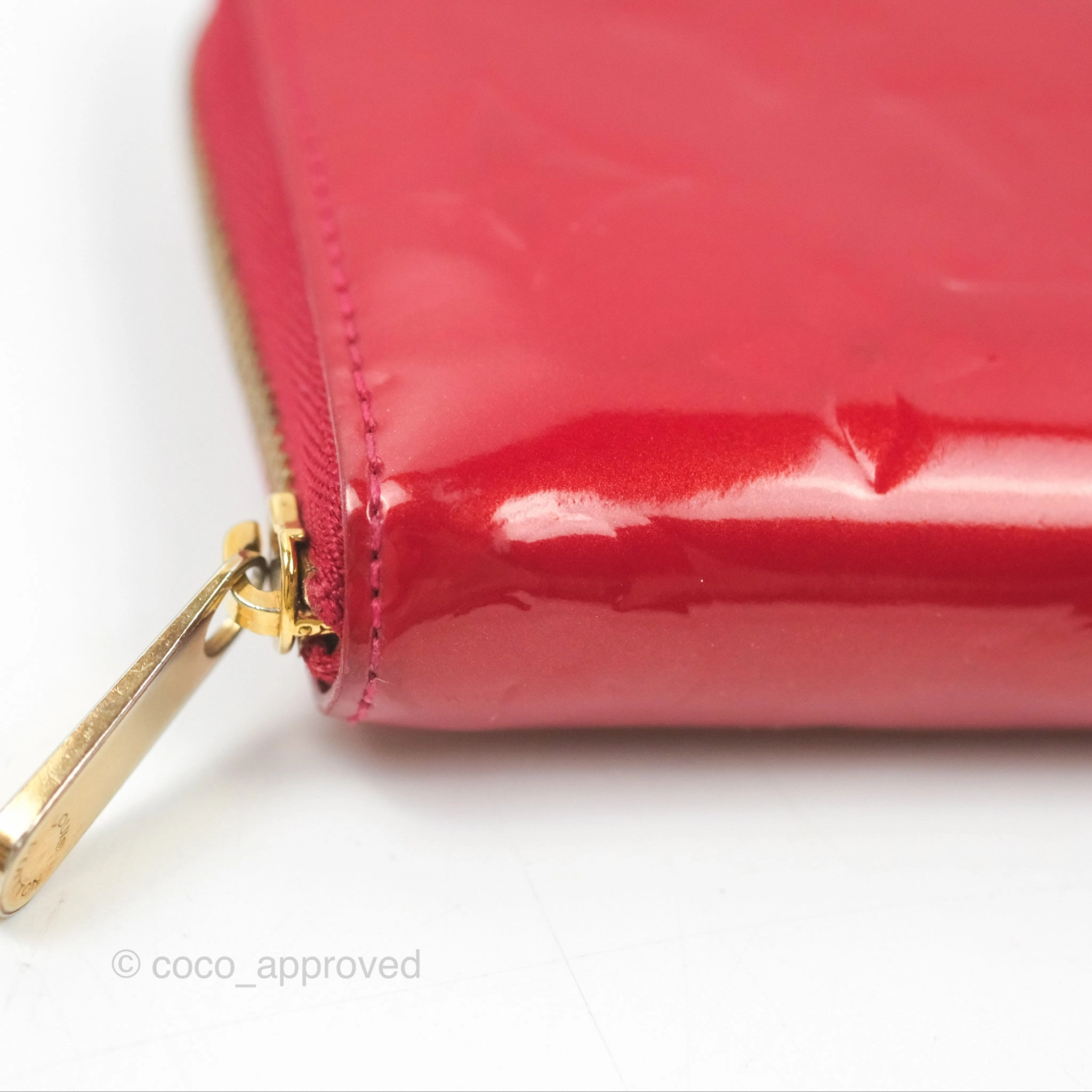Louis Vuitton Vernis Zippy Coin Purse Rouge Grenadine Patent