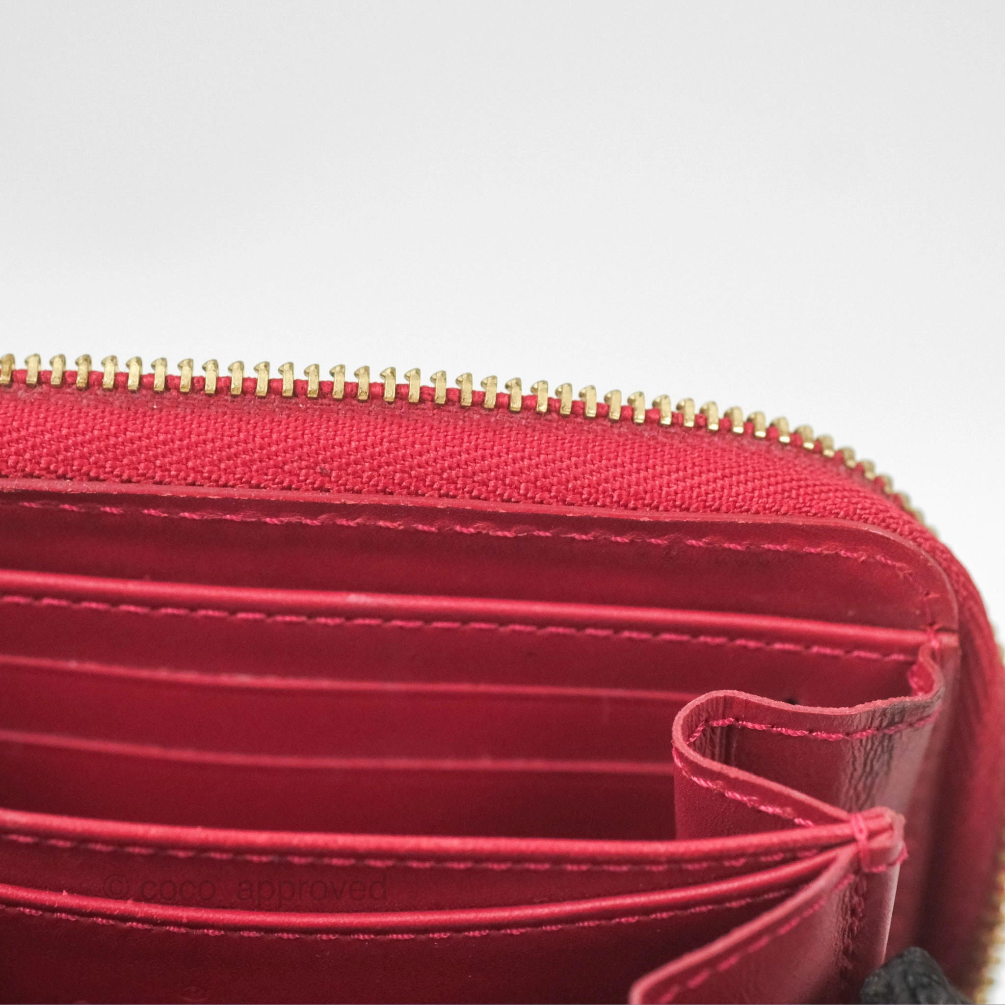 Louis Vuitton Vernis Zippy Coin Purse Rouge Grenadine Patent