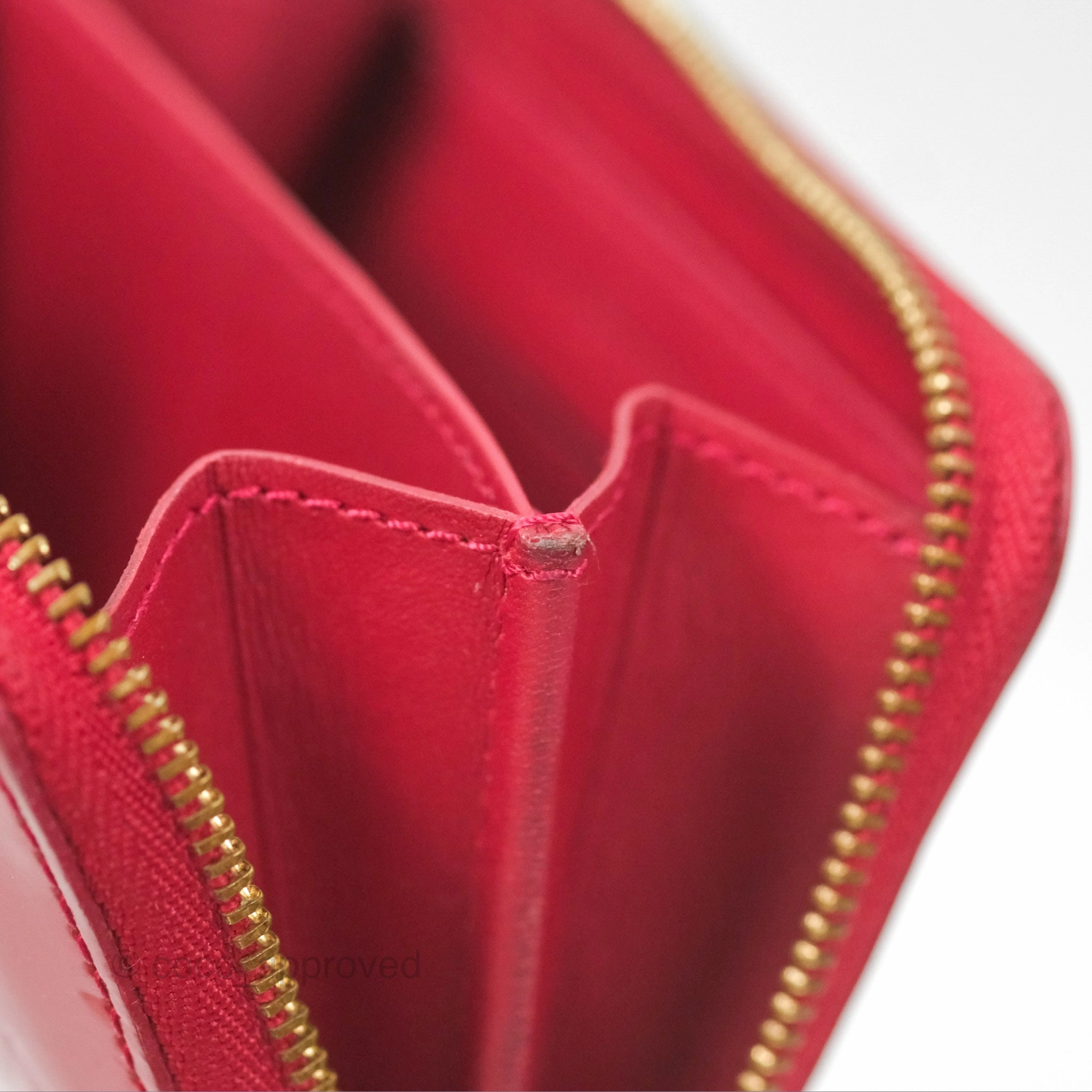 Louis Vuitton Vernis Zippy Coin Purse Rouge Grenadine Patent