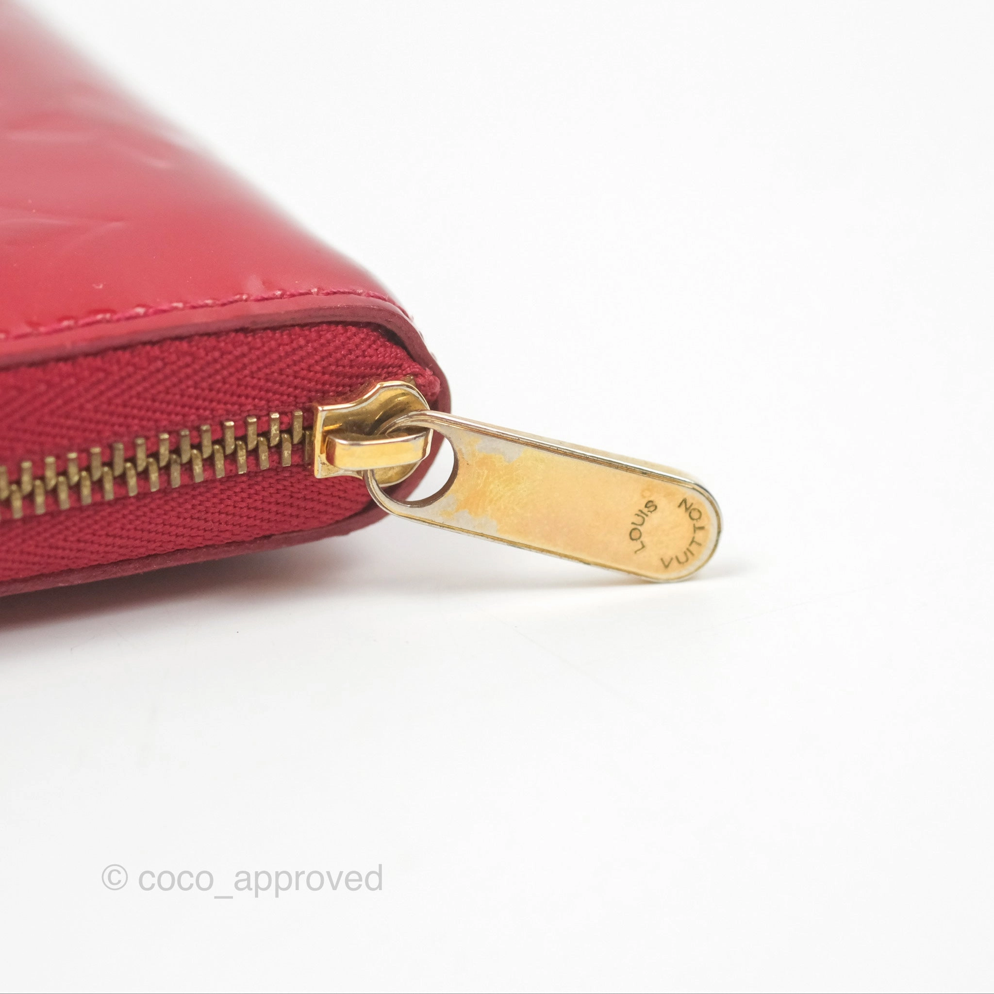 Louis Vuitton Vernis Zippy Coin Purse Rouge Grenadine Patent
