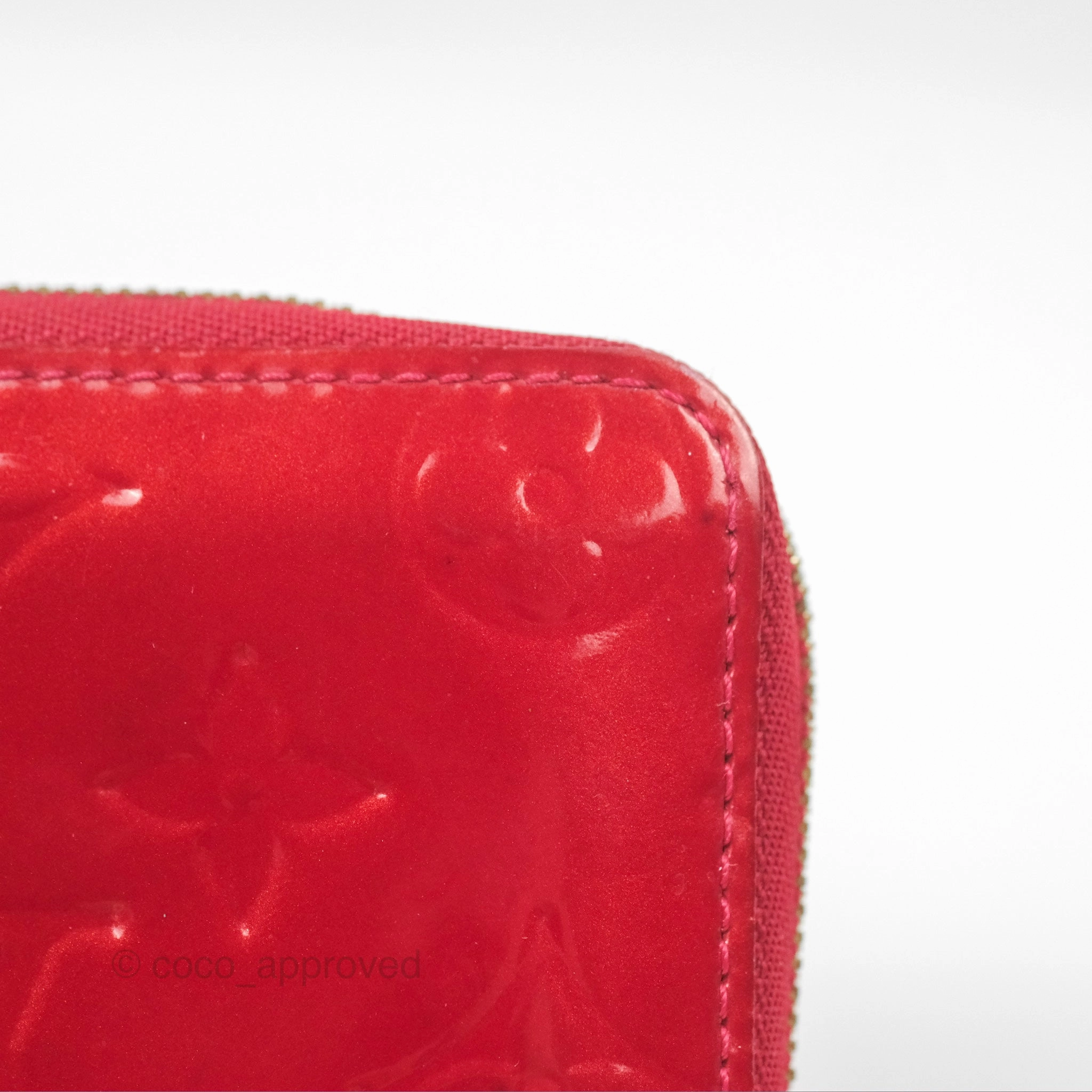 Louis Vuitton Vernis Zippy Coin Purse Rouge Grenadine Patent