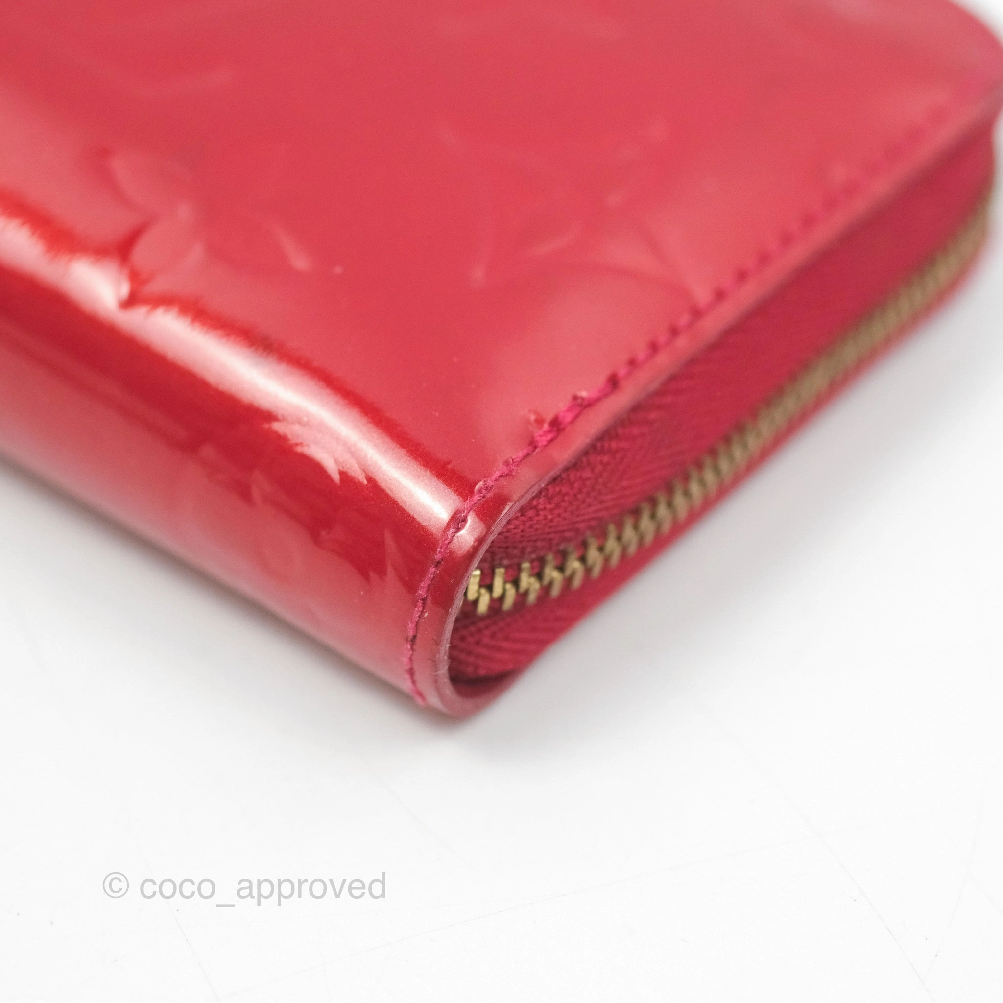 Louis Vuitton Vernis Zippy Coin Purse Rouge Grenadine Patent