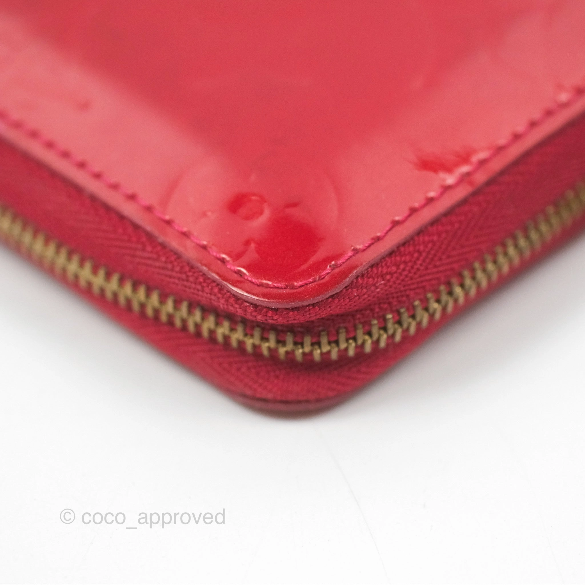 Louis Vuitton Vernis Zippy Coin Purse Rouge Grenadine Patent
