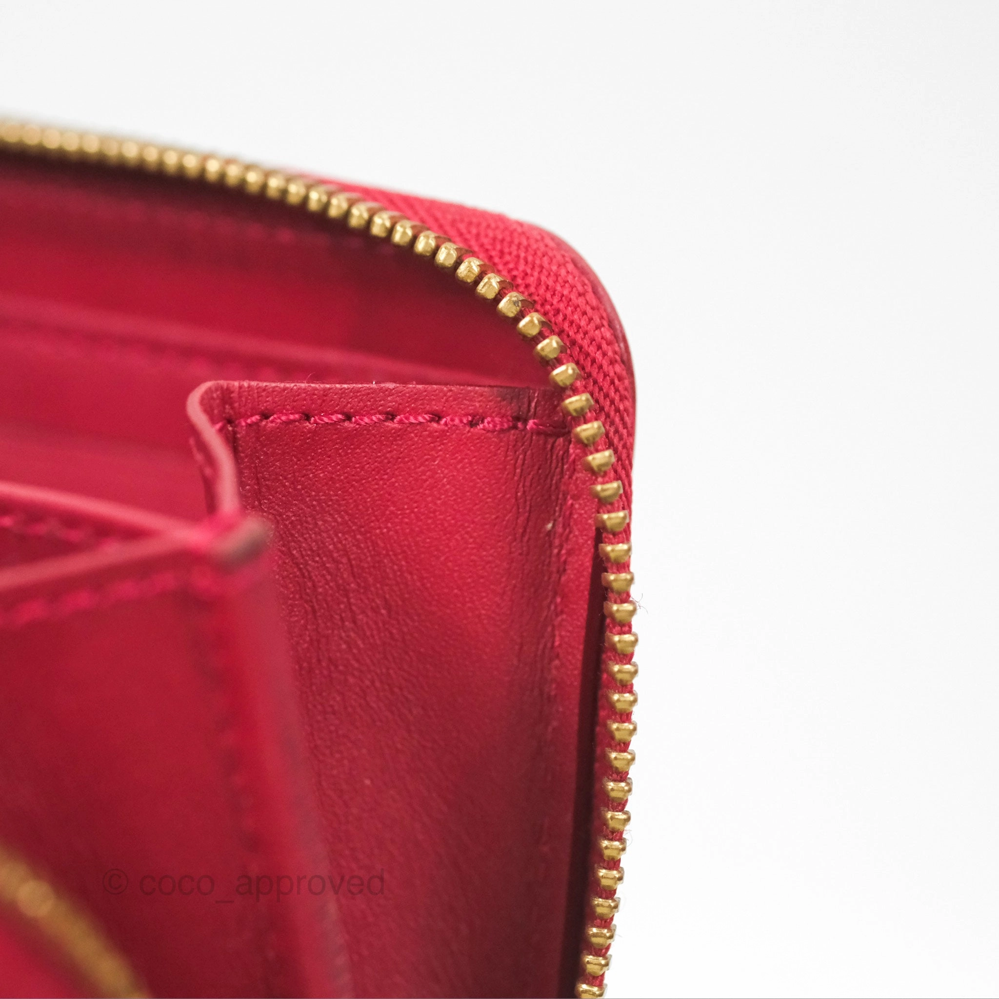Louis Vuitton Vernis Zippy Coin Purse Rouge Grenadine Patent