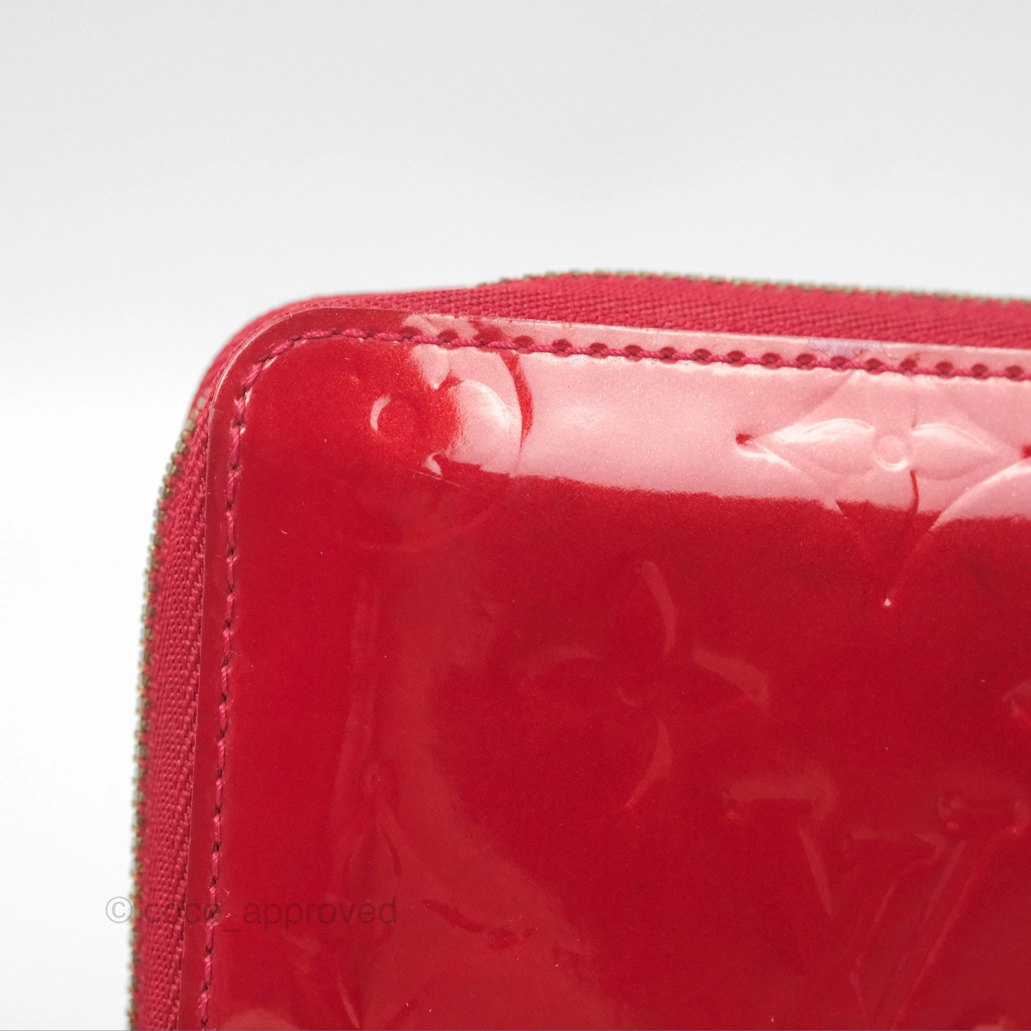Louis Vuitton Vernis Zippy Coin Purse Rouge Grenadine Patent
