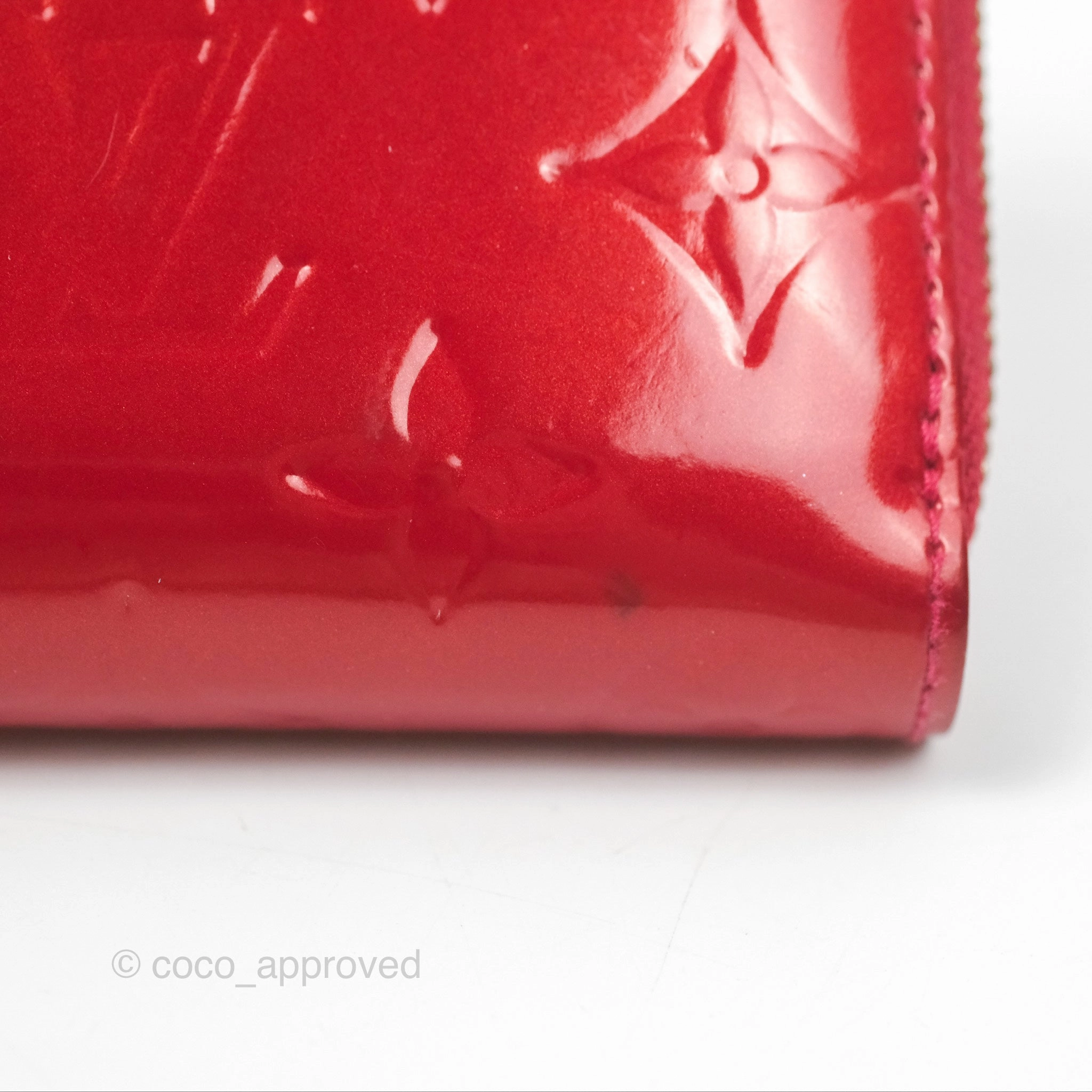 Louis Vuitton Vernis Zippy Coin Purse Rouge Grenadine Patent