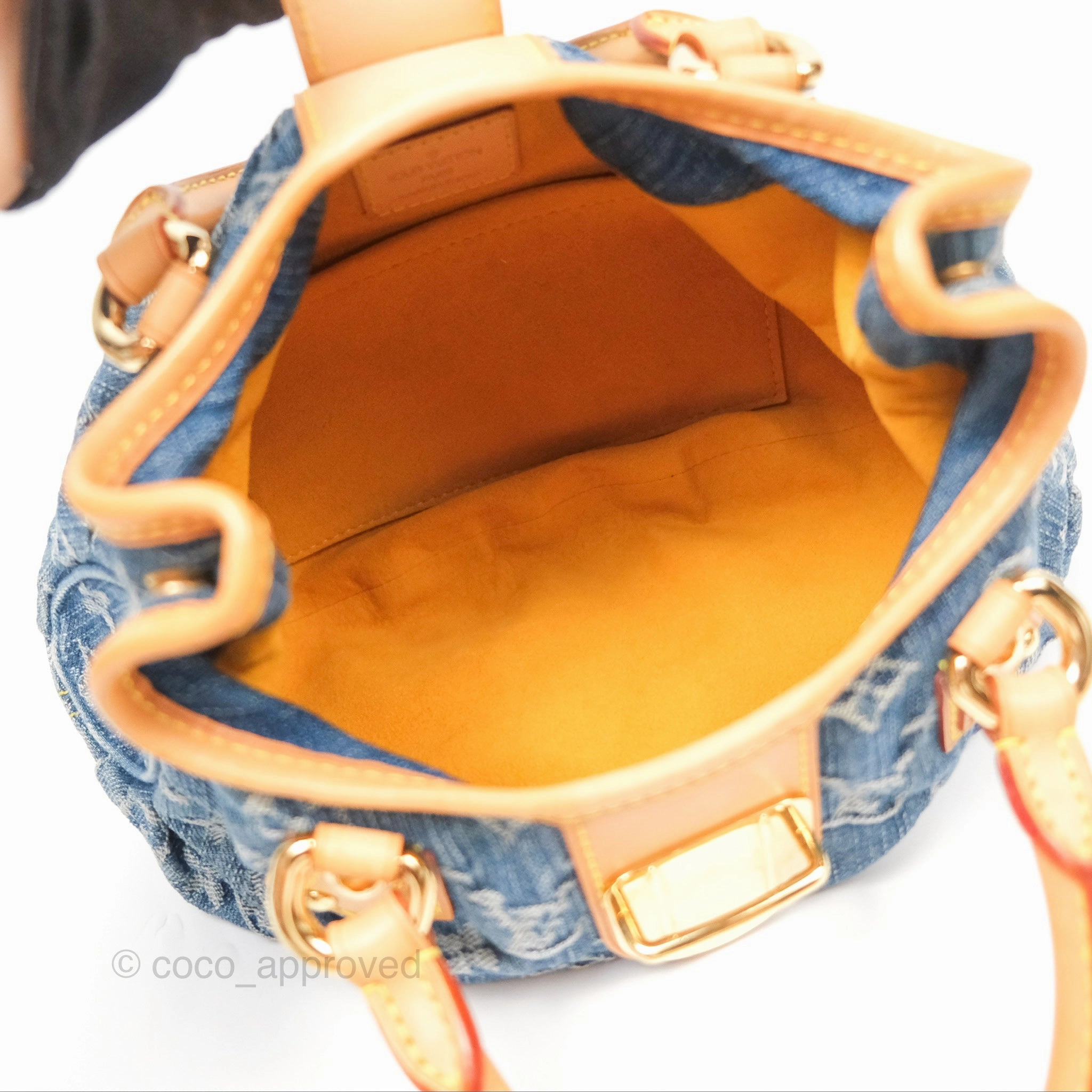 Louis Vuitton Vintage Pleaty Denim Monogram Gold Hardware