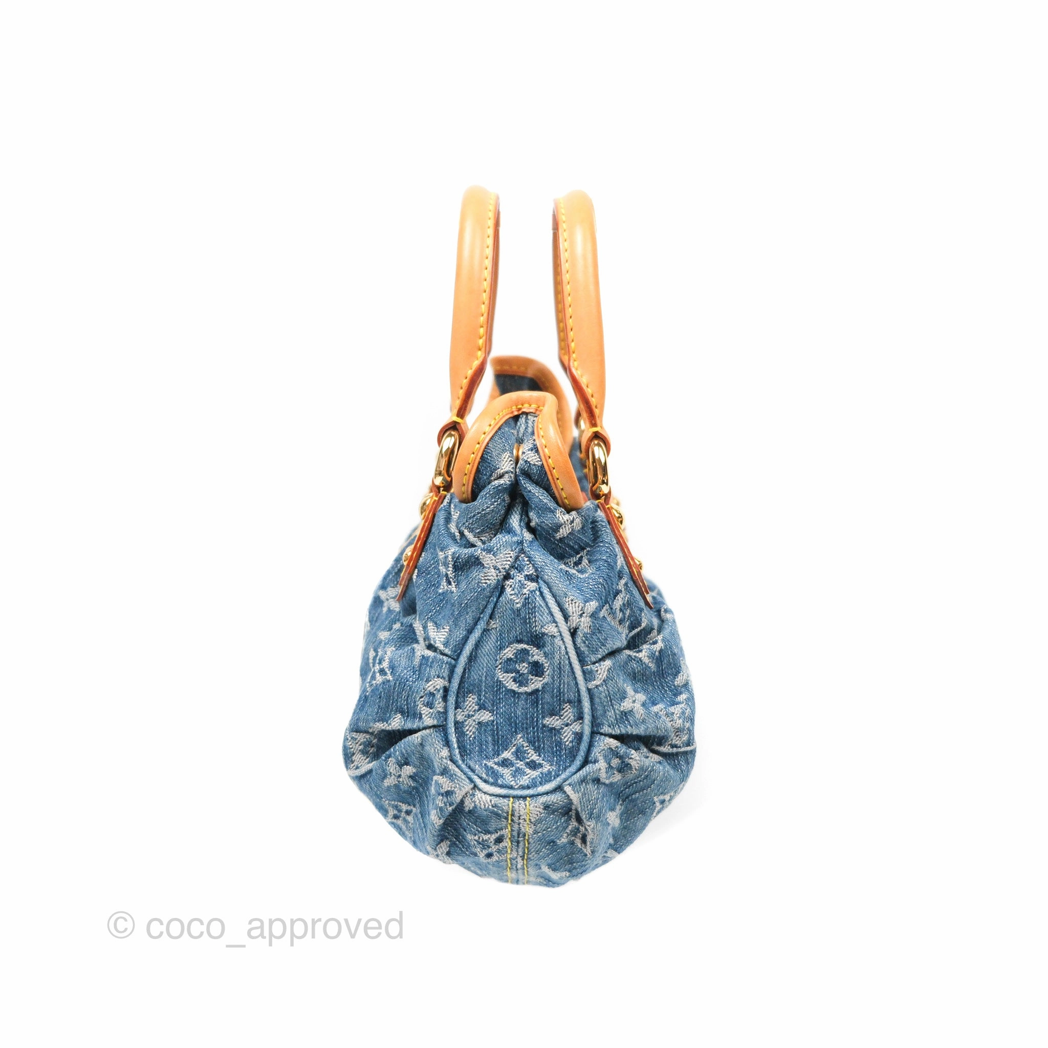 Louis Vuitton Vintage Pleaty Denim Monogram Gold Hardware