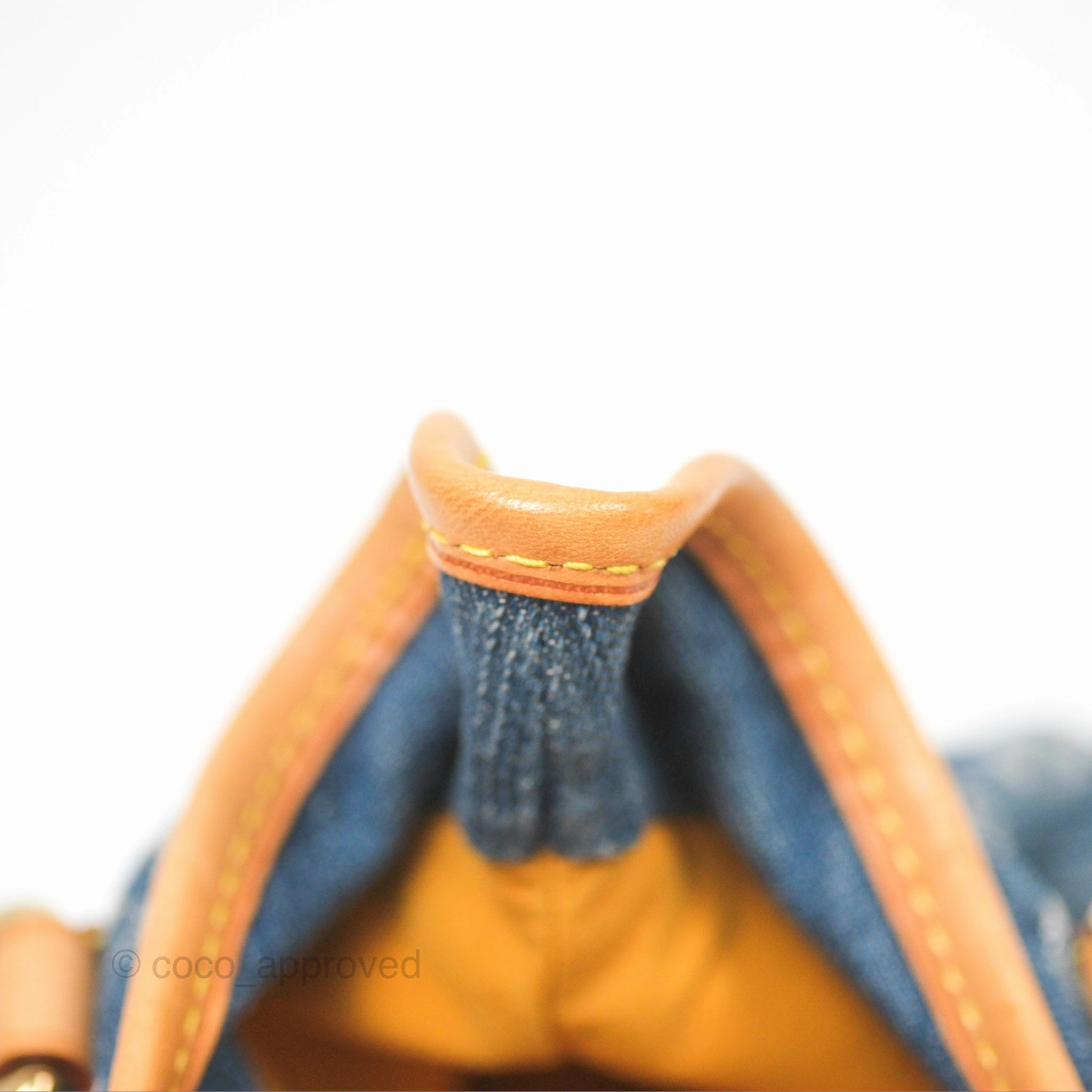 Louis Vuitton Vintage Pleaty Denim Monogram Gold Hardware