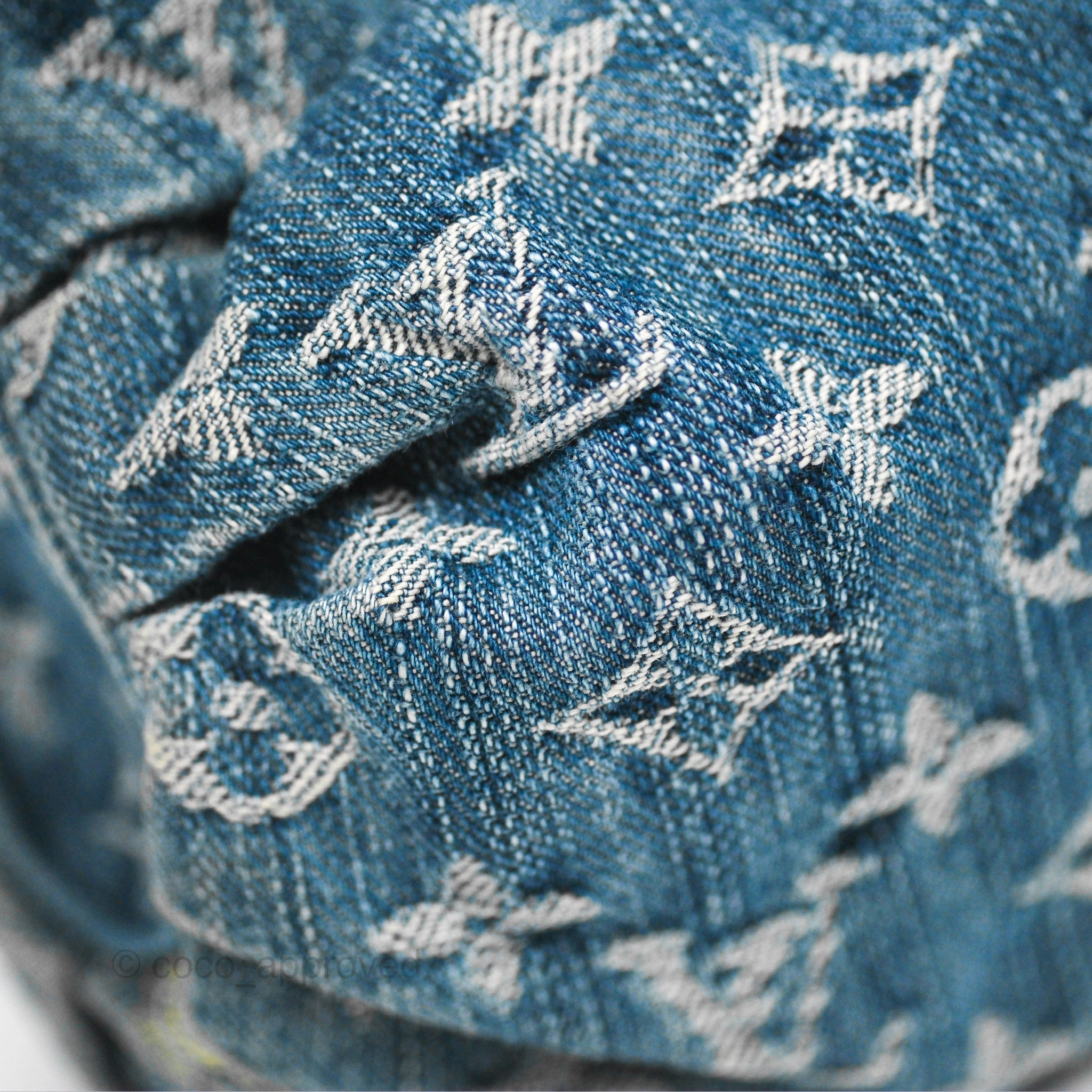 Louis Vuitton Vintage Pleaty Denim Monogram Gold Hardware