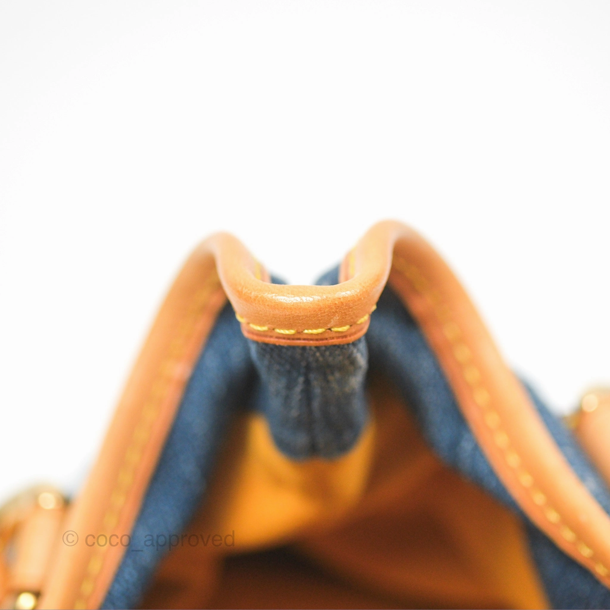 Louis Vuitton Vintage Pleaty Denim Monogram Gold Hardware