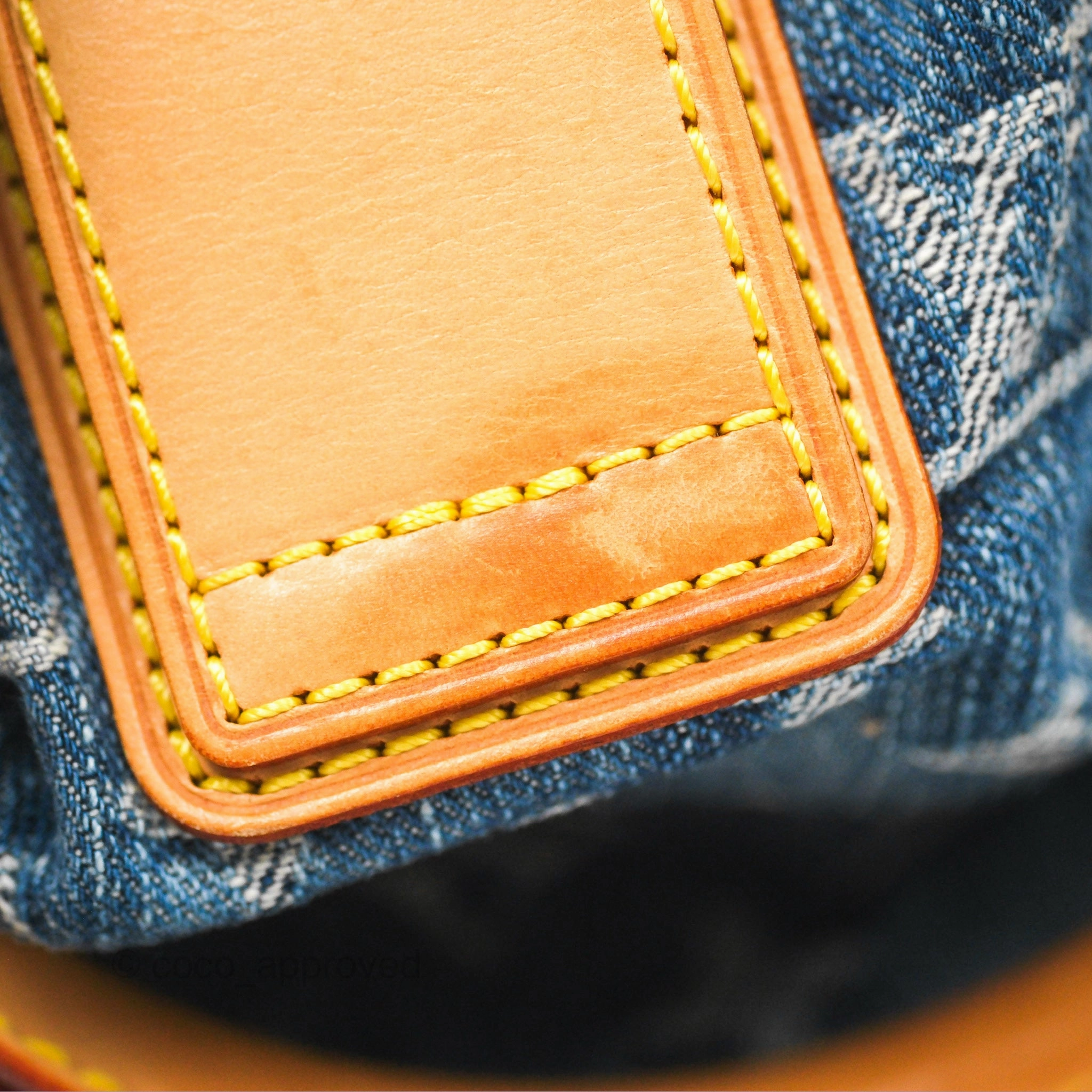 Louis Vuitton Vintage Pleaty Denim Monogram Gold Hardware