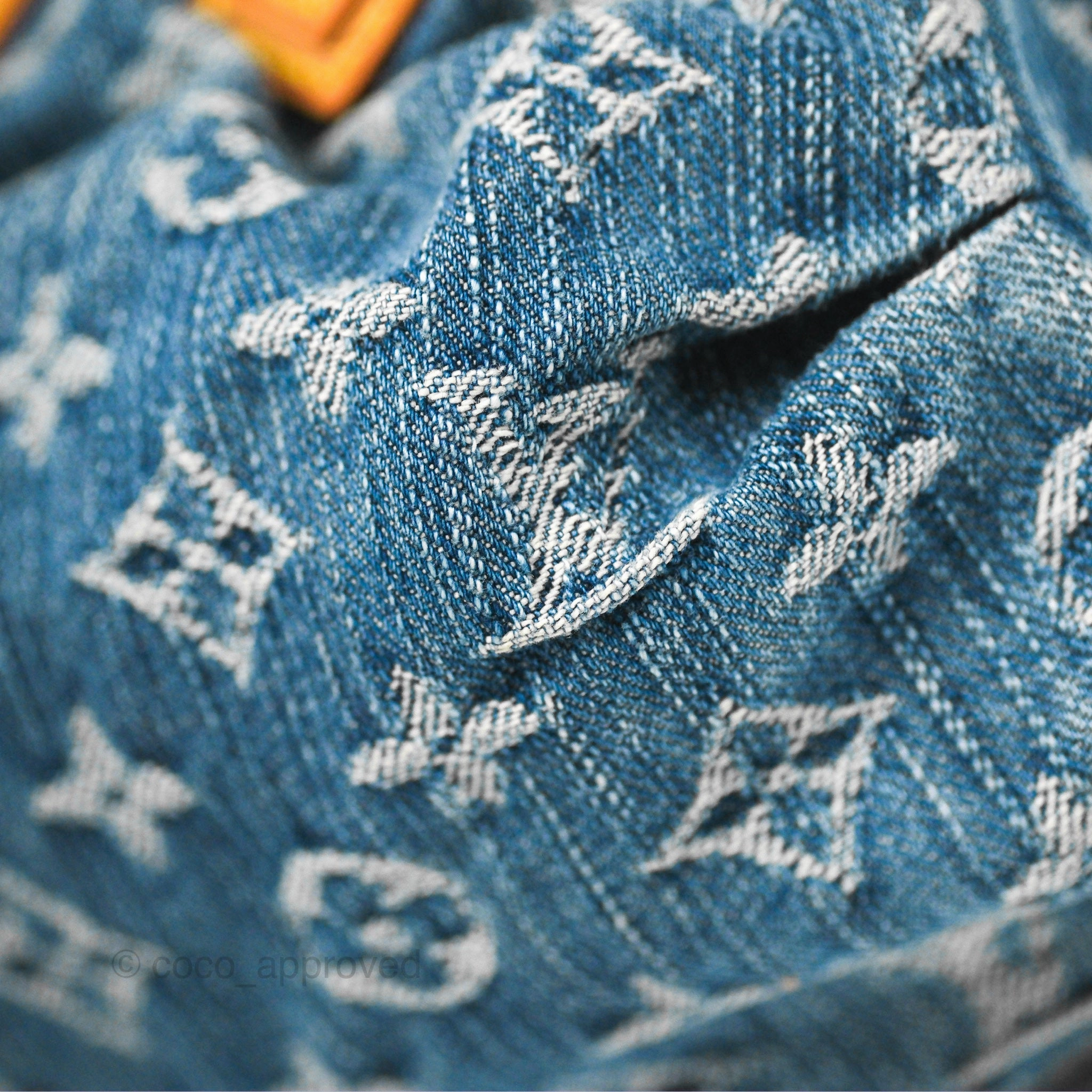 Louis Vuitton Vintage Pleaty Denim Monogram Gold Hardware