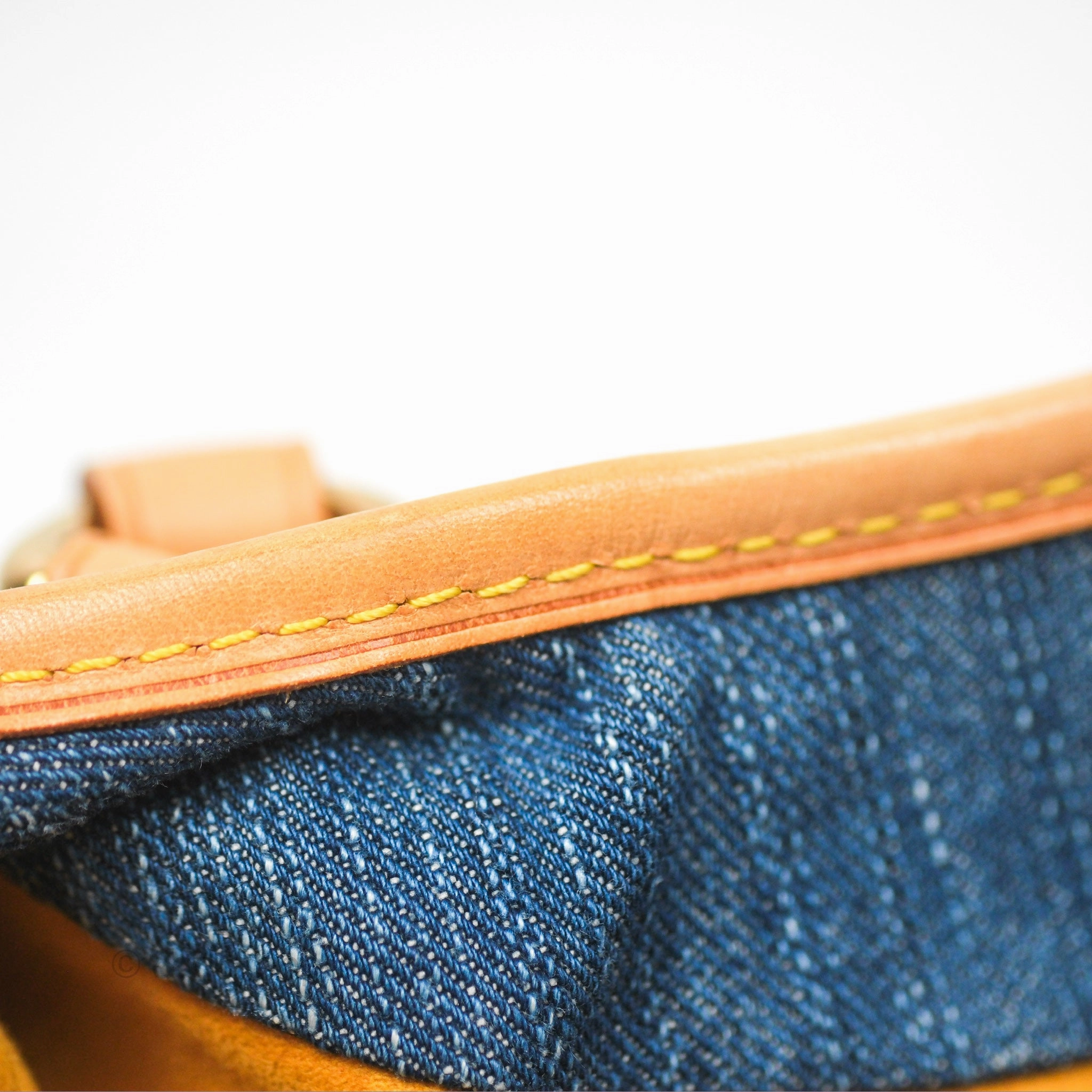 Louis Vuitton Vintage Pleaty Denim Monogram Gold Hardware