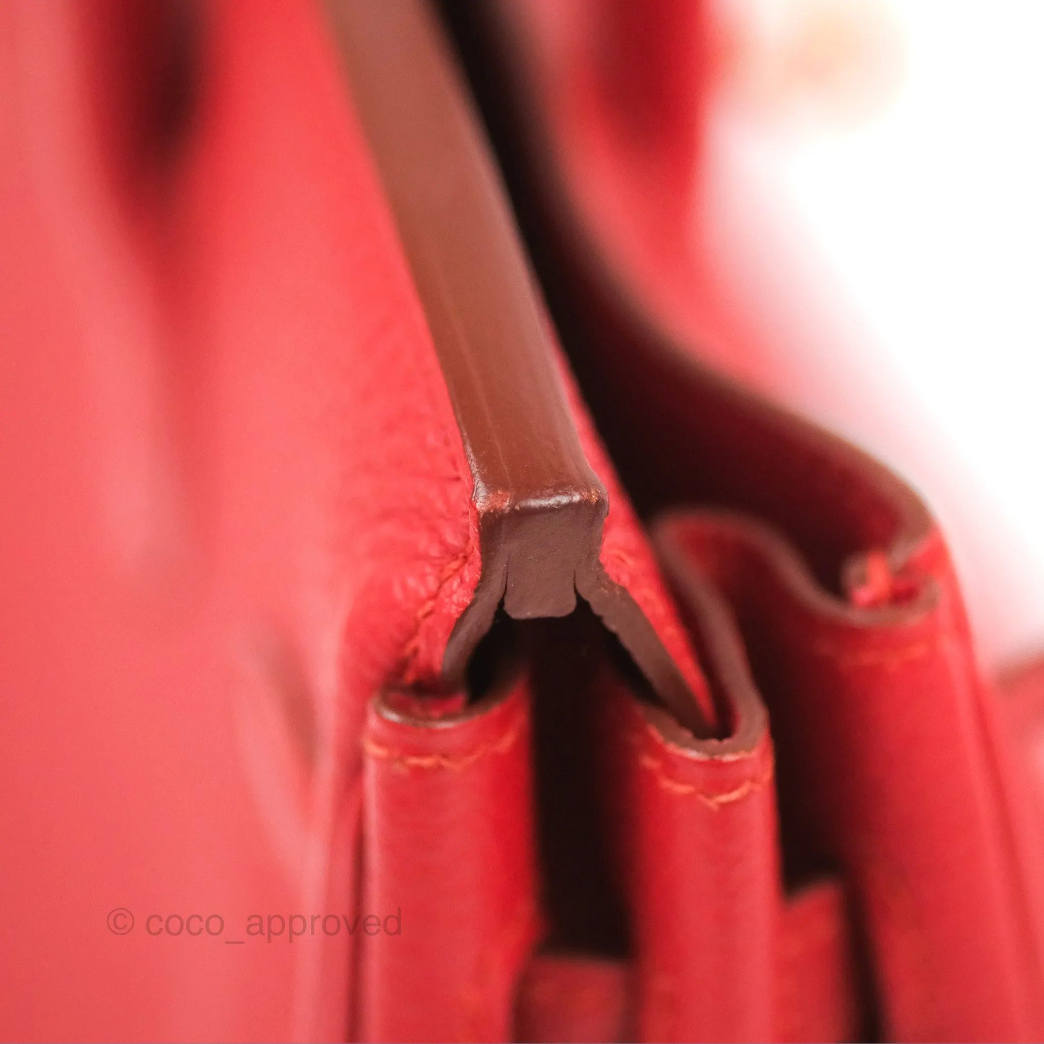 <DM/Email to purchase> Hermes Birkin 25 Togo Rouge Vermillon Gold Hardware