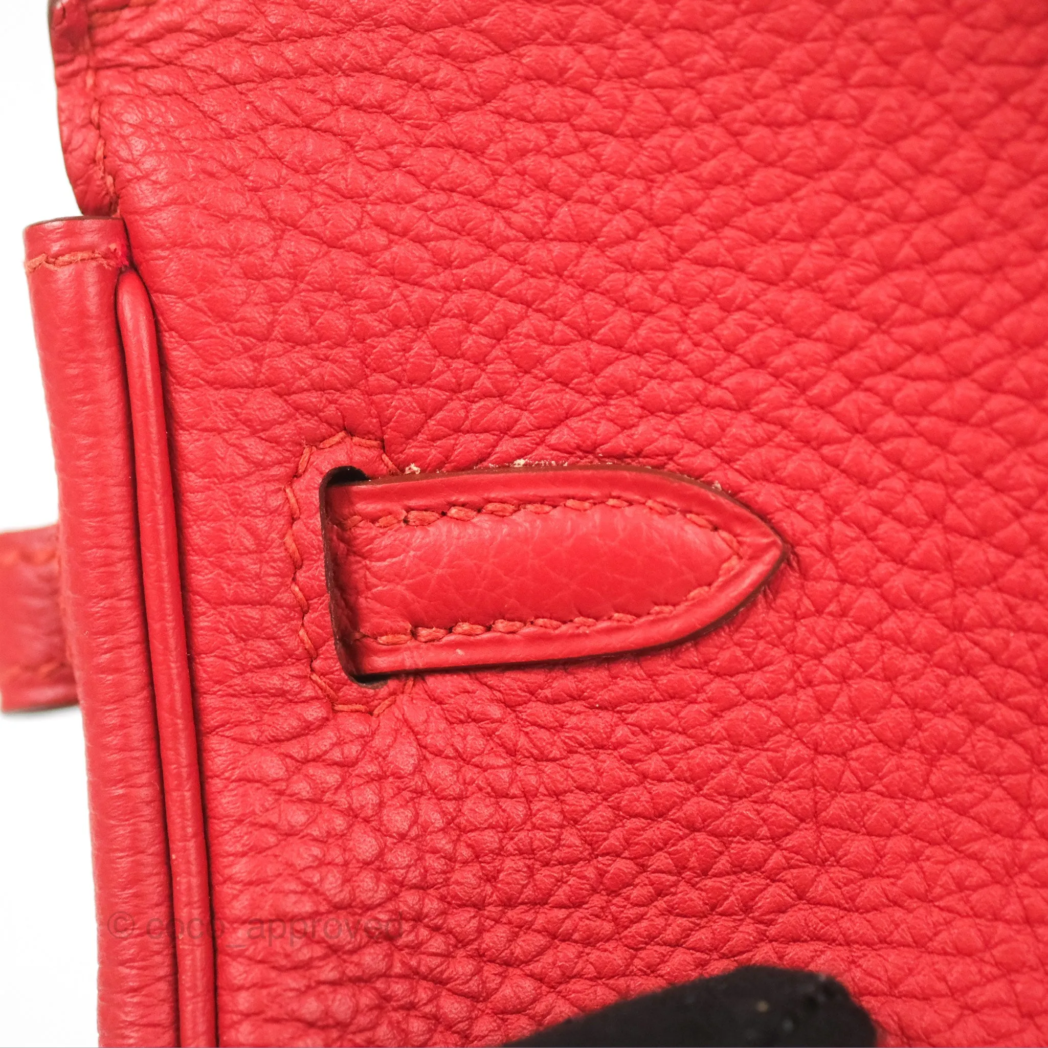 <DM/Email to purchase> Hermes Birkin 25 Togo Rouge Vermillon Gold Hardware