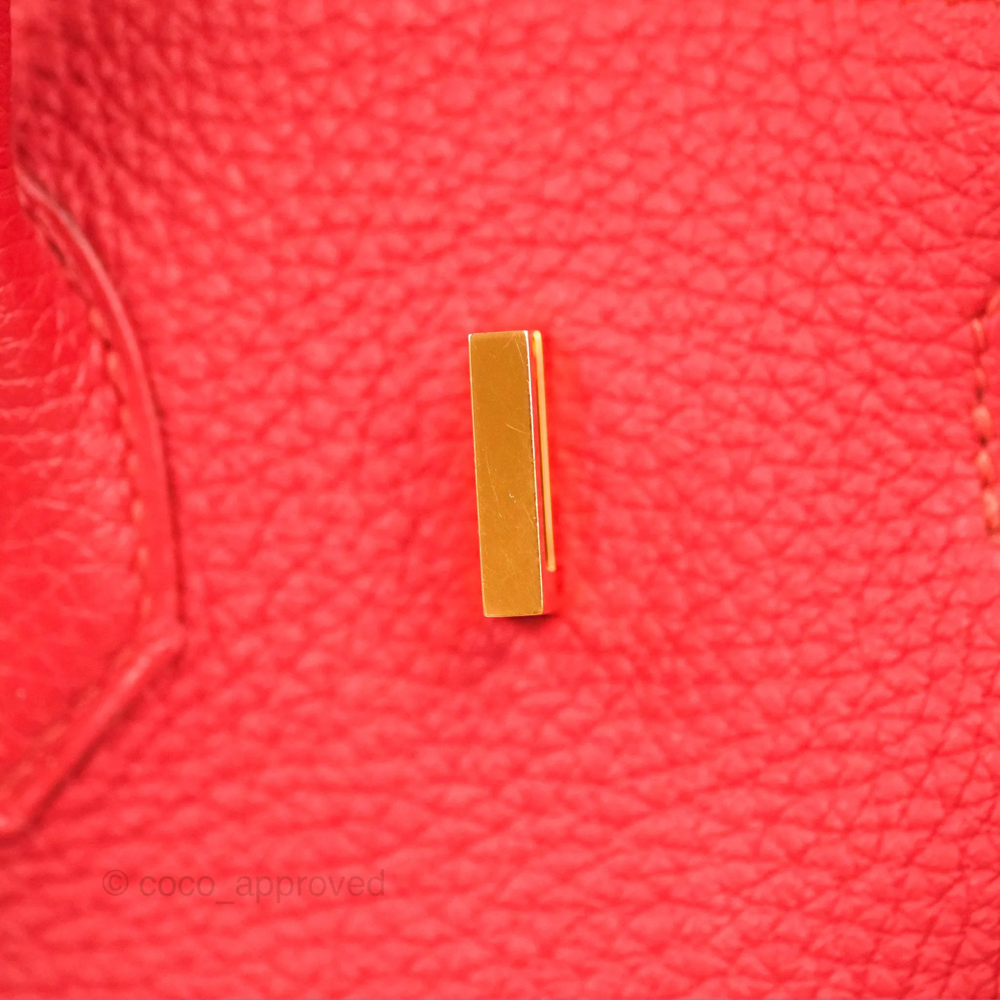 <DM/Email to purchase> Hermes Birkin 25 Togo Rouge Vermillon Gold Hardware