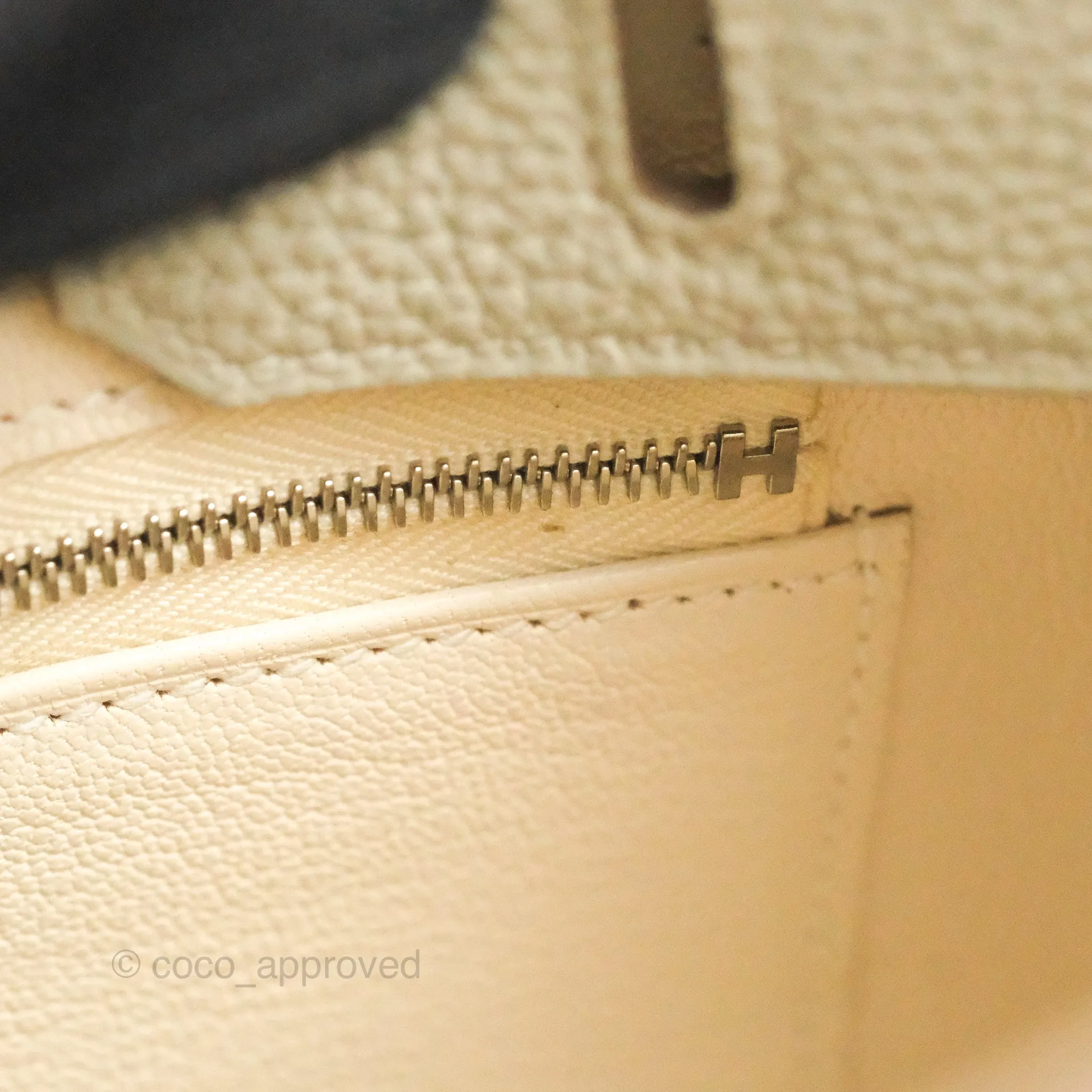 <DM/Email to purchase> Hermes Birkin 25 Verso Perle/Nata Togo Palladium Hardware