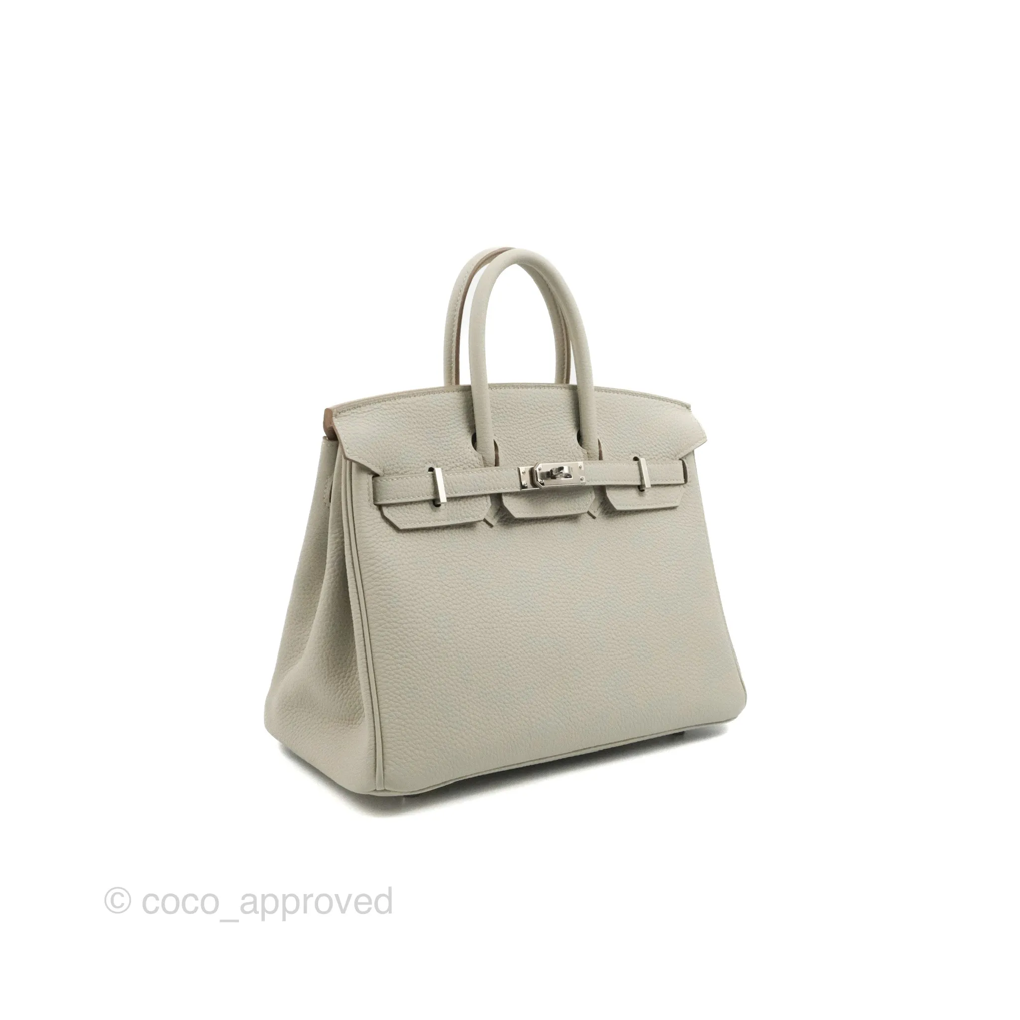<DM/Email to purchase> Hermes Birkin 25 Verso Perle/Nata Togo Palladium Hardware