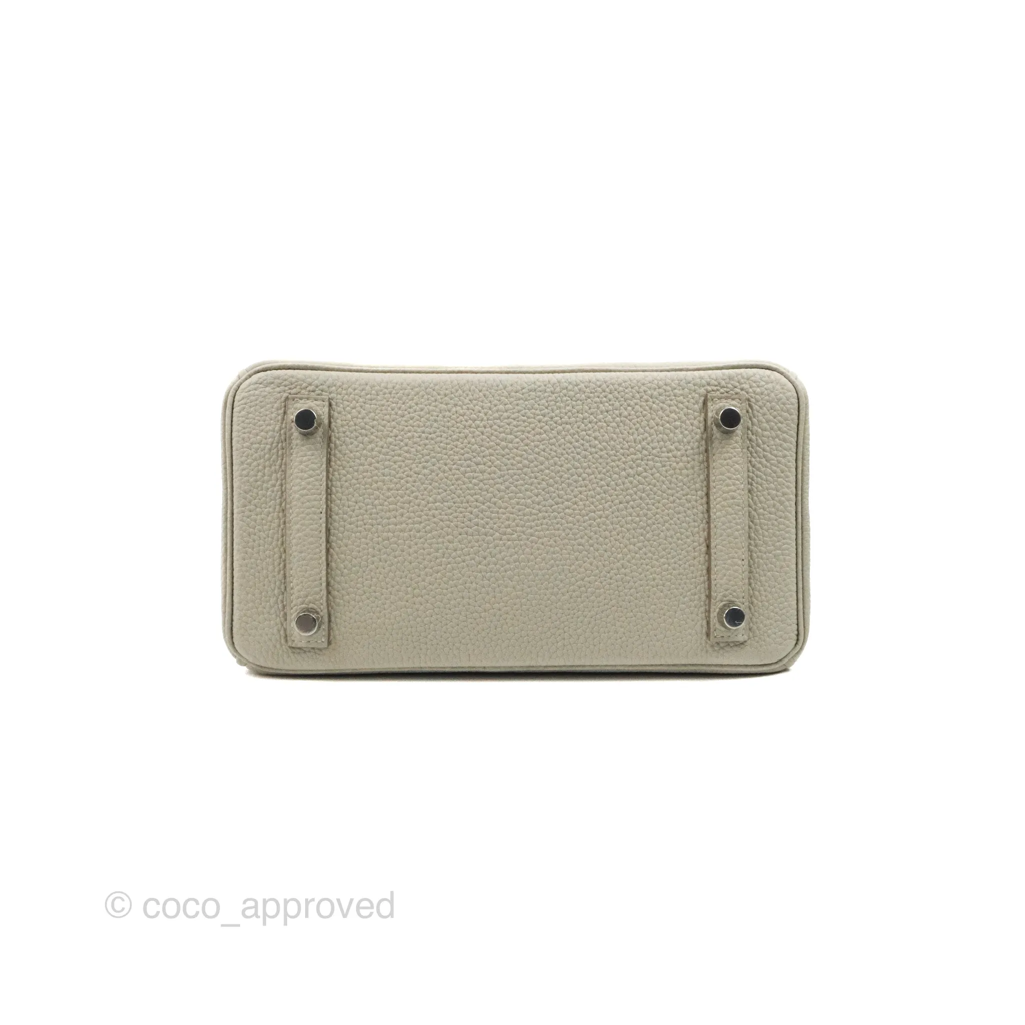 <DM/Email to purchase> Hermes Birkin 25 Verso Perle/Nata Togo Palladium Hardware