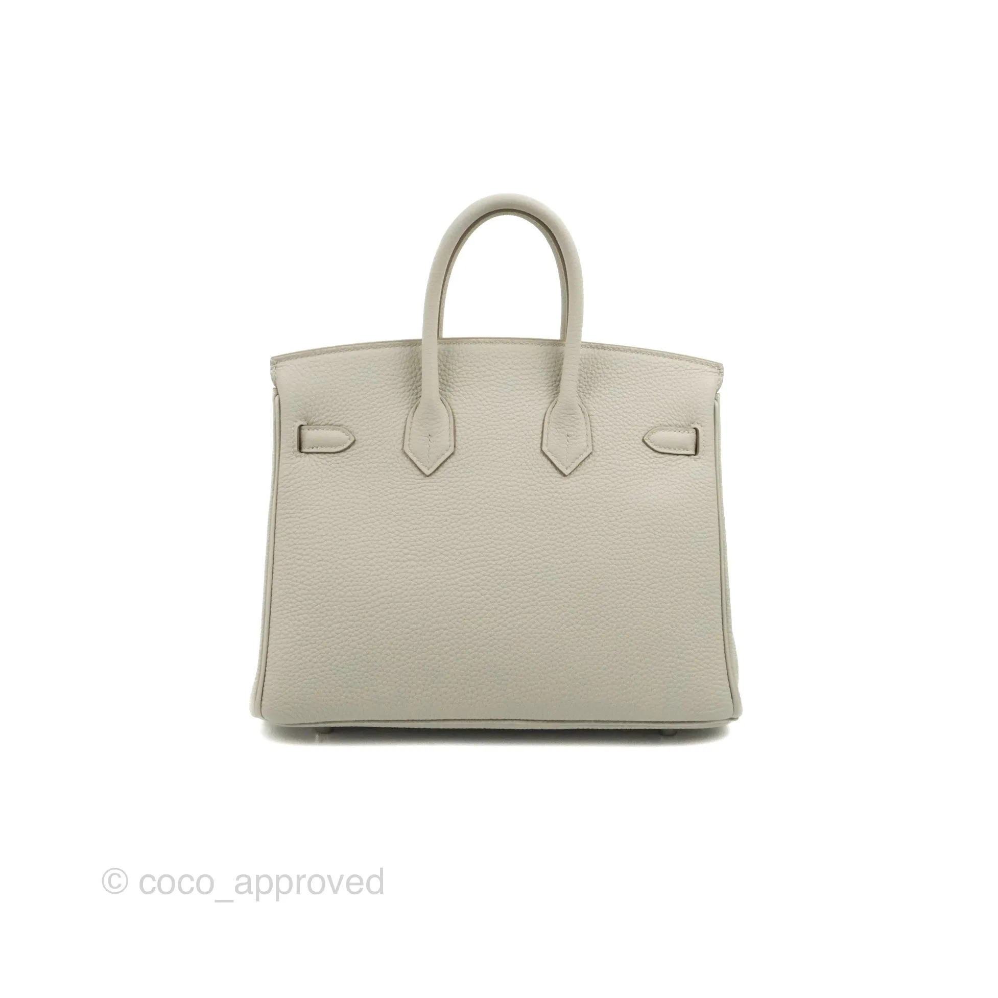 <DM/Email to purchase> Hermes Birkin 25 Verso Perle/Nata Togo Palladium Hardware